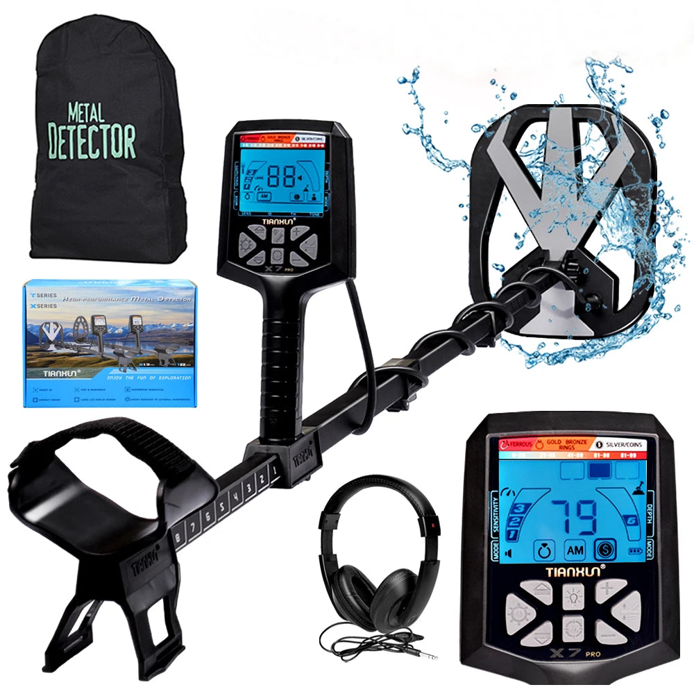 TIANXUN X7 Pro Underground Metal Detector High Sensitivity Metal Hunter Gold Digger Treasure Hunter Depth 2.5m Finder