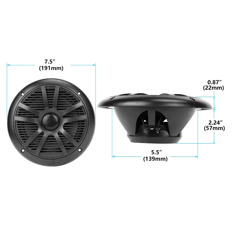 Wholesale 6.5 Inch IP65 Marine Waterproof Speaker Embedded Installation Outdoor Speakers for Yacht Boat RV Ceiling Speakers