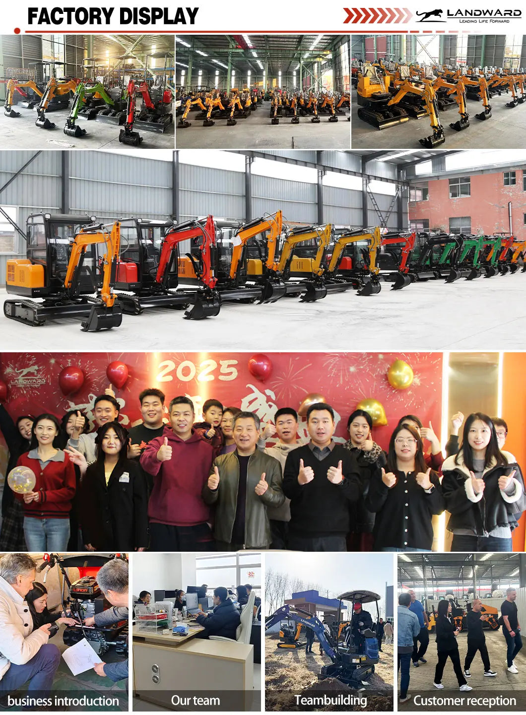 LANDWARD YANMAR Excavator 2.5 Tons Mini Excavator Optional Engine 24HP XT25U Crawler Cab Mini Excavator 3 Tons Euro 5 Customized
