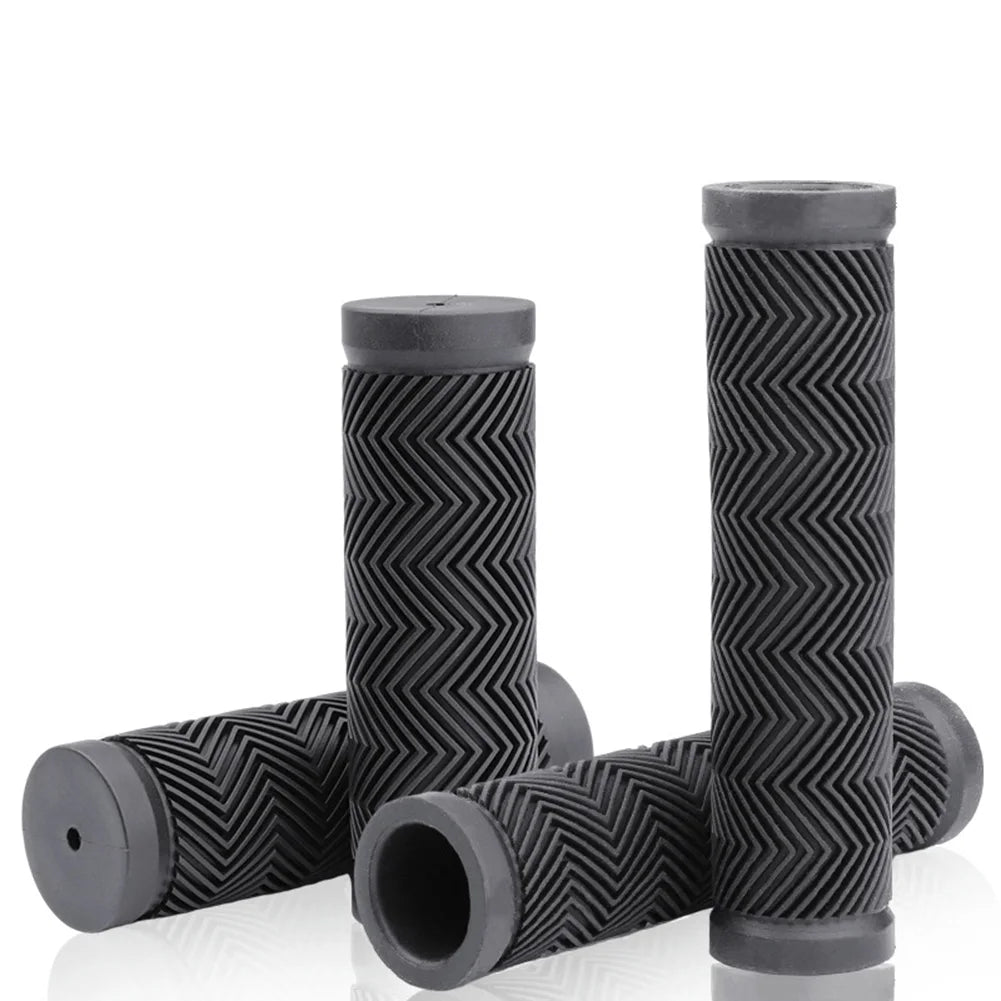 100mm 130mm Rubber Grips Bicycle Grip Bike Handlebar Grips MTB Mountain Bicycle Scooter Black Grip Suitable Diameter 22.2-25.4mm