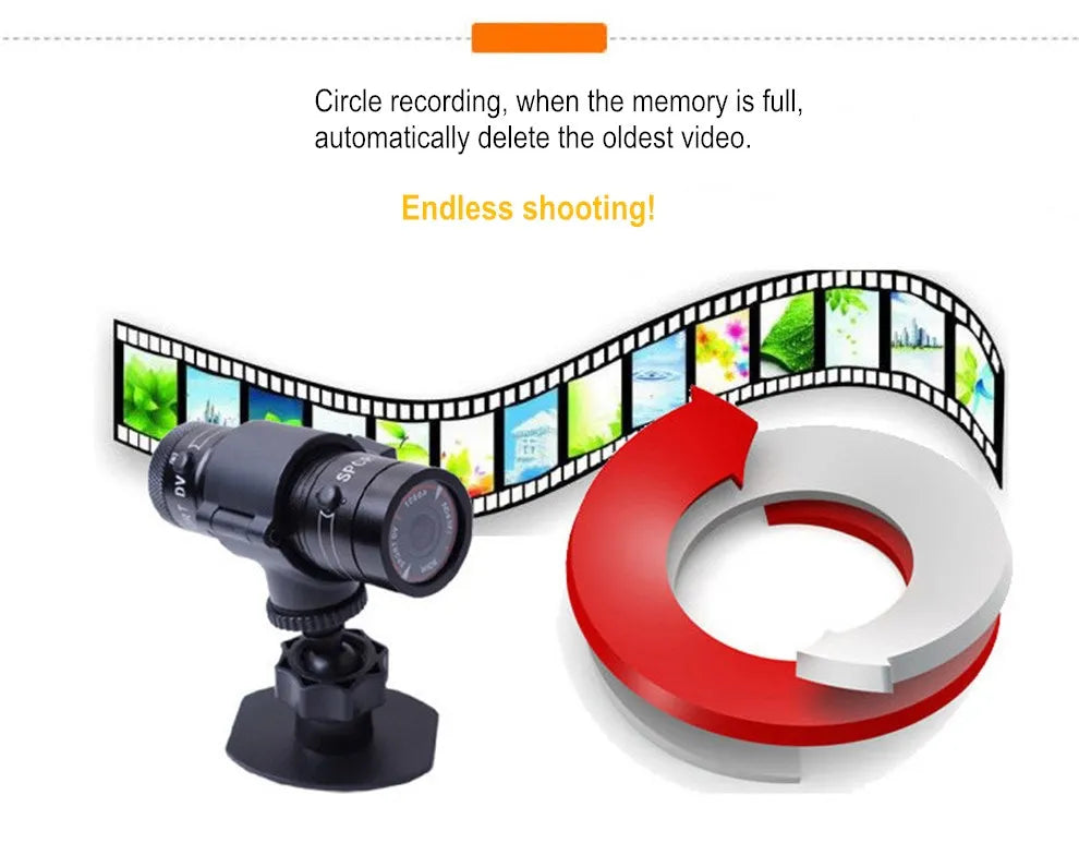 Shotgun Camera 1080P Full HD Sports Action Video Camera for Clay Shooting Hunting Helmet Cam Body Mounted Hunting Camera