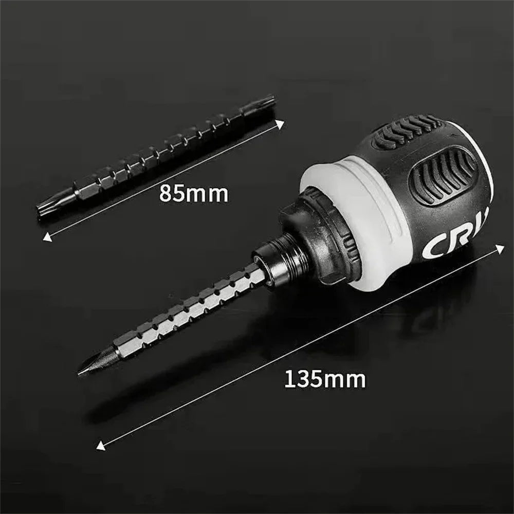 Multifunctional Triangular Plum Blossom Cross Inner Screwdriver Ratchet Screwdriver Set Short Shaped Radish Head High Hardness