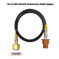 External CO2 Source Tank Hose Adapter Adaptor for Sodastream Soda Water Machine Replace 60L Quick Connect Pink Cylinder