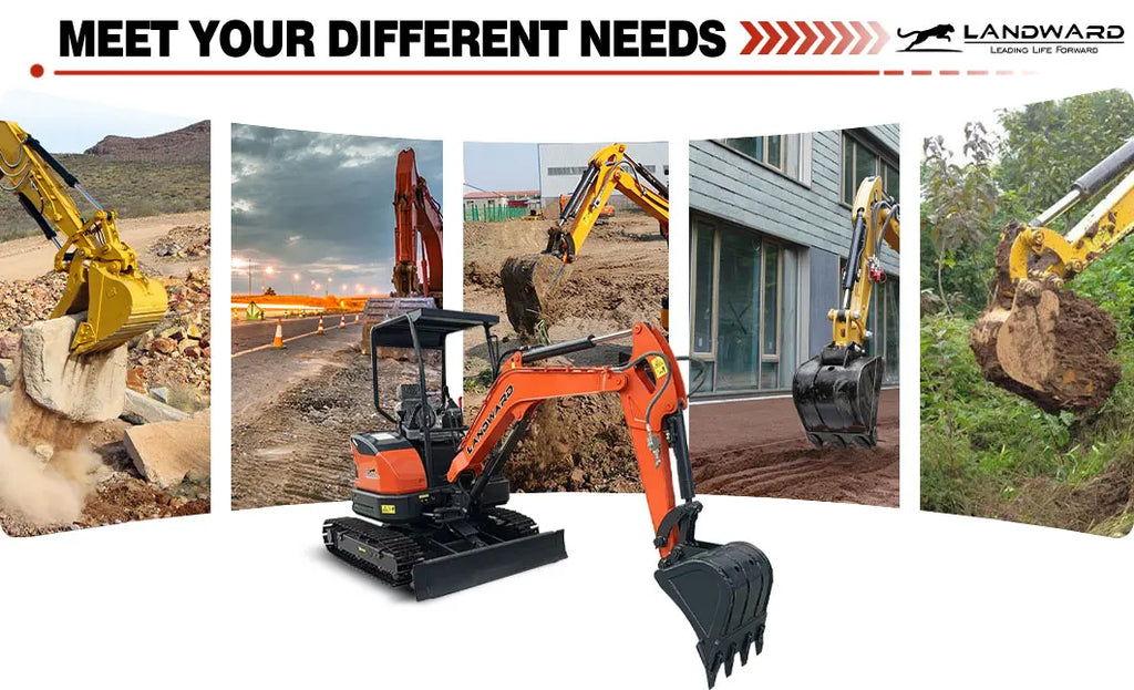 Landward Factory 3 Ton Mini Excavator Customize Small minibagger Wholesale excavators Hydraulic 2.5 ton Mini Excavators Machine