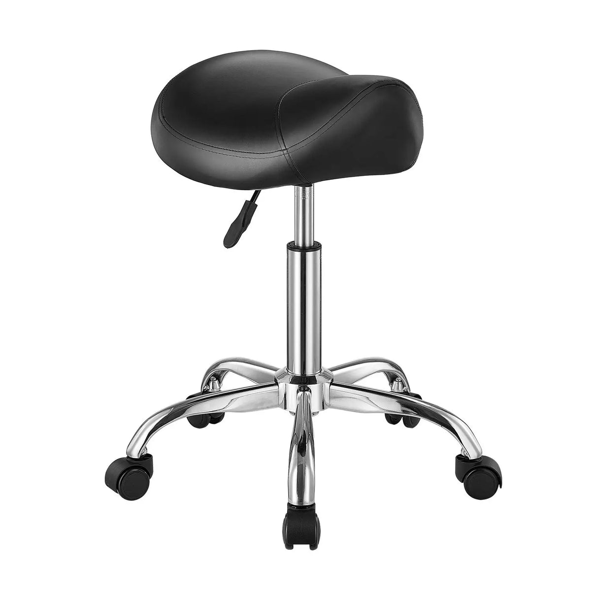 "Salon Furniture 450 LBS Weight Capacity Ergonomic Rolling Saddle Stool Height Adjustable Thickened PU Leather Swivel"