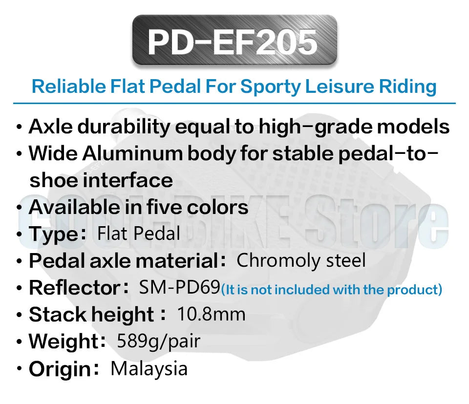 Shimano PD EF102 EF202 EF205 Pedals PD-EF202 Are Platform Pedals for MTB, Trekking and City Use That Have an Aluminum Body With