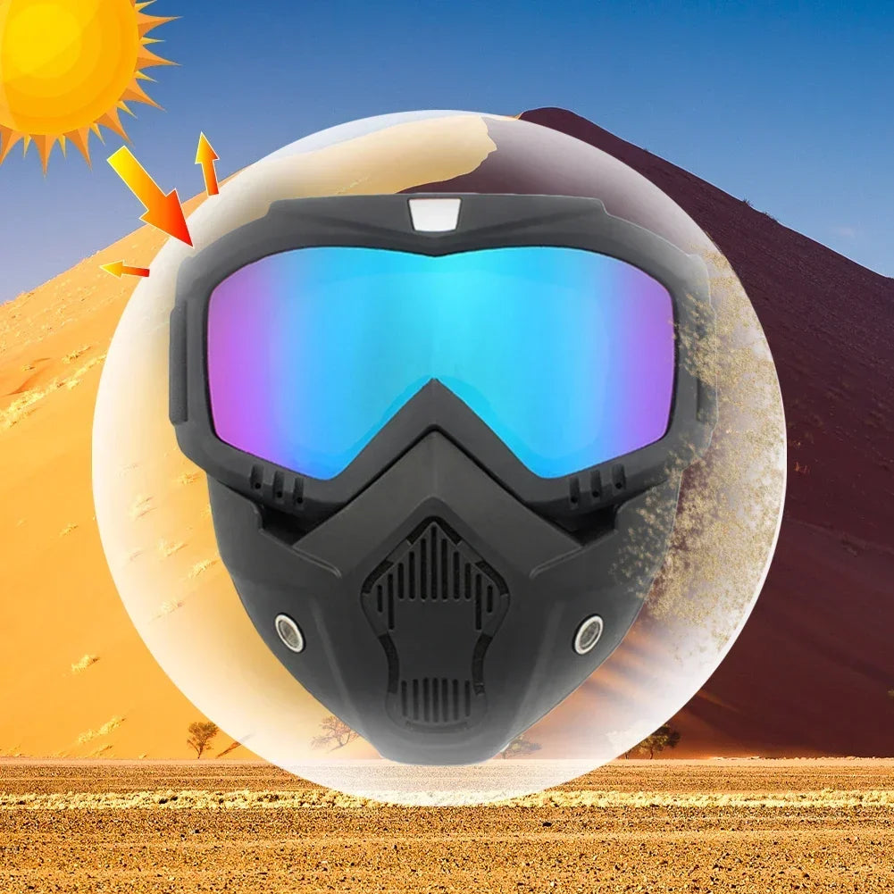 Goggles Full Face Hd Transparent Fog-proof Sand-proof Electric Welding Protective Glasses Versatile Breath-proof Windproof Mask