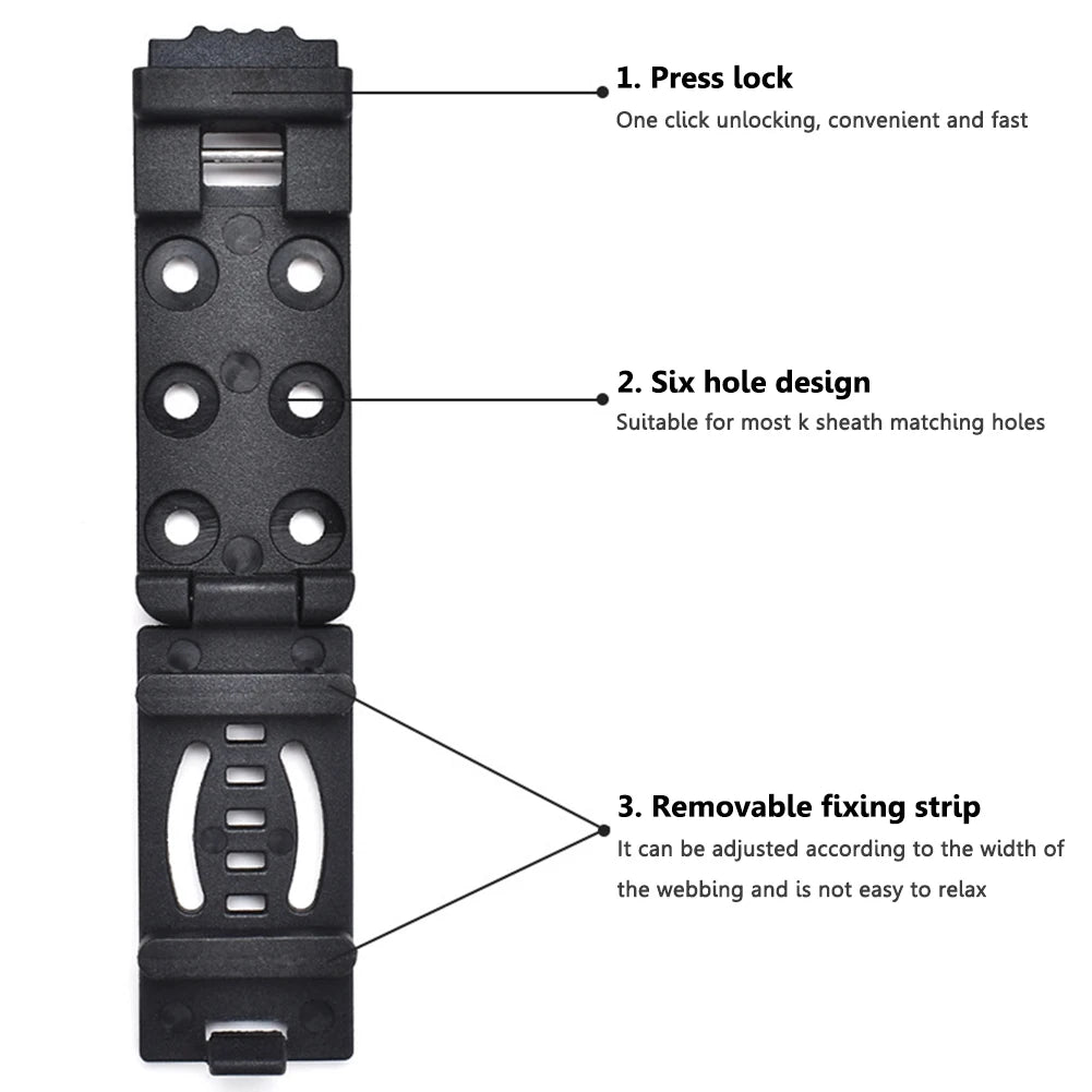 1-3pcs Tek Lok Outdoor EDC Tools Camp Travel Belt Loops Belt Buckles Clip For Knife Kydex Sheath/Holster Camping Equipment