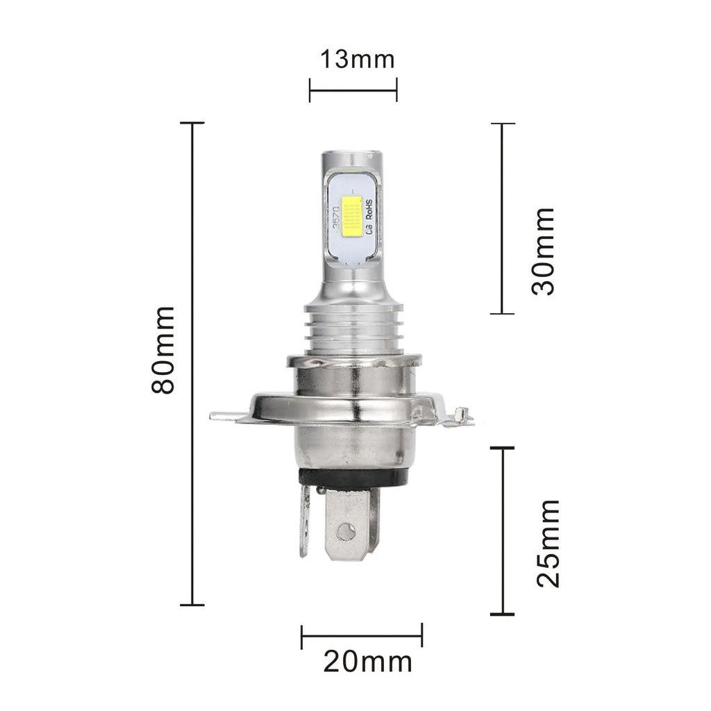 2Pcs H7 H4 LED Car Headlight H11 H8 H9 H1 H3 Car Fog Light Bulbs 9005 9006 Hb3 Hb4 Auto Driving Running Lamps 80W 12V 24V White