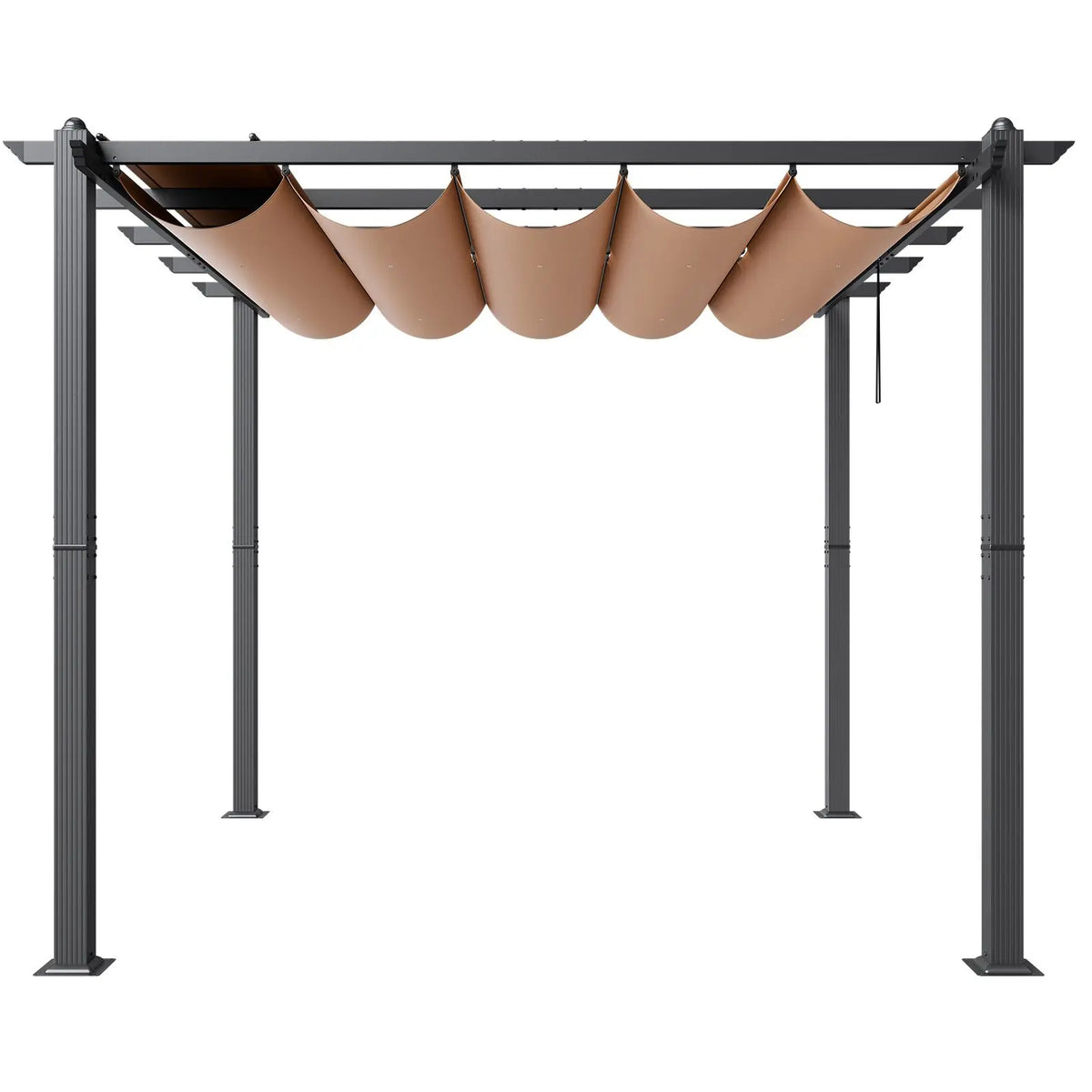 "10FT X10FT Modern Aluminum Pergola Sun Shade Canopy for Courtyard Outdoor Use"
