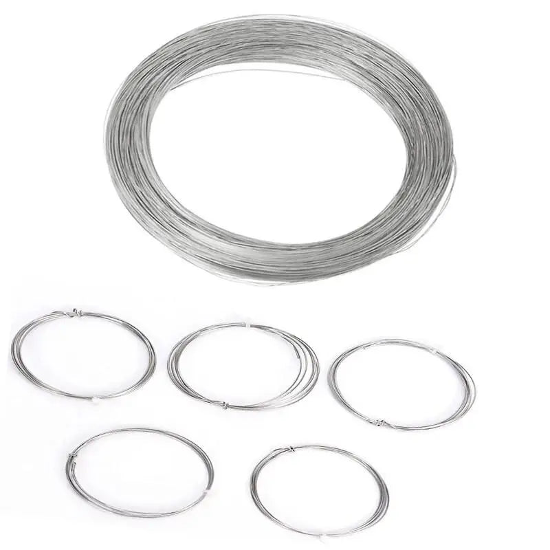 10/50m 0.02-1mm 304 Stainless Steel Wire Rustproof Soft/Hard Single Strand Craft Jewelry Lashing Wire