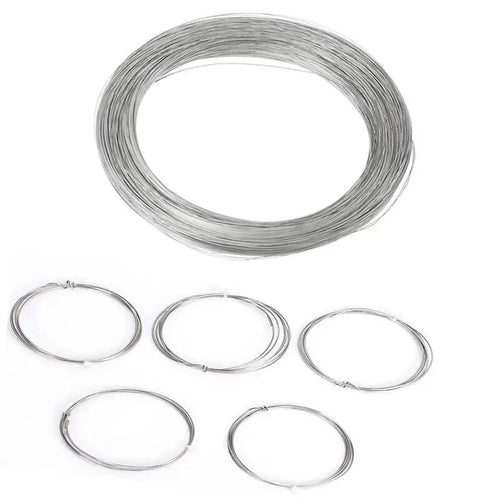 10/50m 0.02-1mm 304 Stainless Steel Wire Rustproof Soft/Hard Single Strand Craft Jewelry Lashing Wire