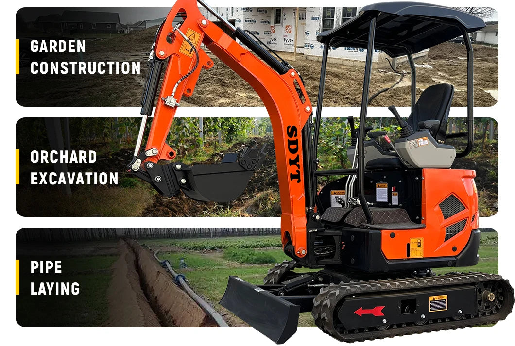 2026 Customized Compact Mini Excavator 1.8 Ton Micro Digger With Tracked Chassis - Ideal For Indoor/Outdoor Digging Planting