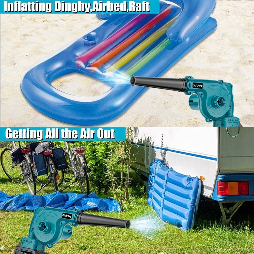 2-in-1 Electric Cordless Garden Leaf Air Blower Computer Dust Collector Dust Snow Blowing Power Tools For Makita 18V Battery