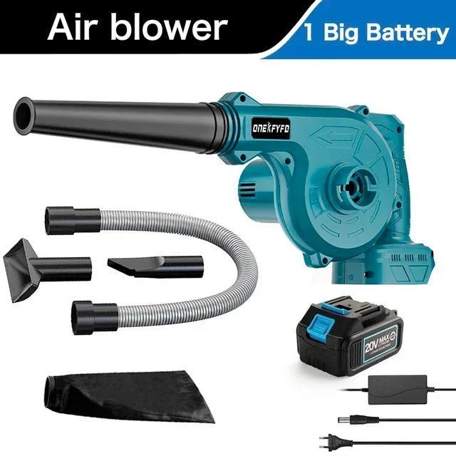 2-in-1 Electric Cordless Garden Leaf Air Blower Computer Dust Collector Dust Snow Blowing Power Tools For Makita 18V Battery