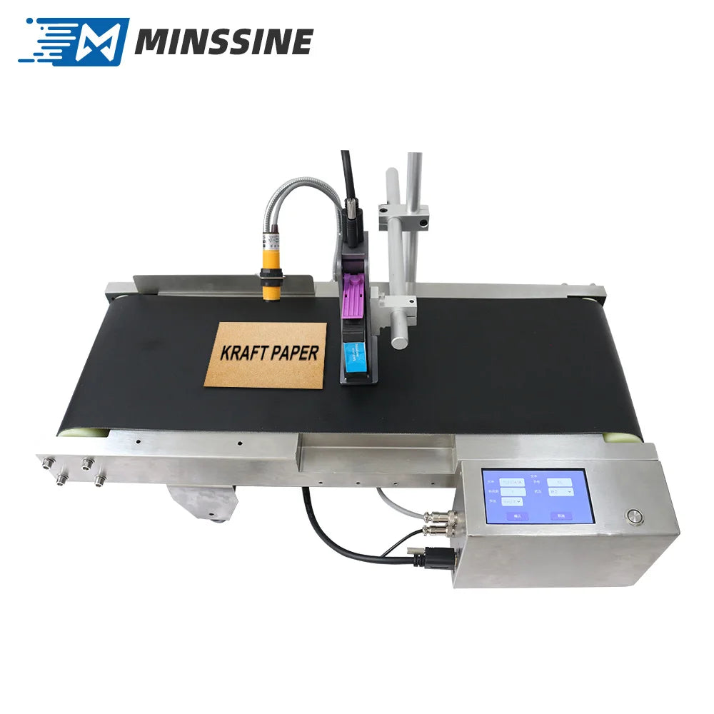 Conveyor Printer Integrated Machine 2 In 1 Using 600DPI Exp Mfg Date Coding Machine Smart TIJ Inline Printer