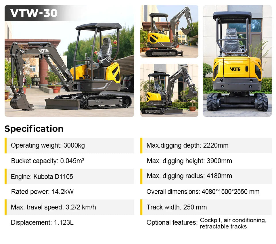 Mini Excavator 1 Ton EURO 5 Engine China Cheap 2 Ton Crawler 1.8 Ton Home Digger 1 T Bagger Farm For Sale Customized