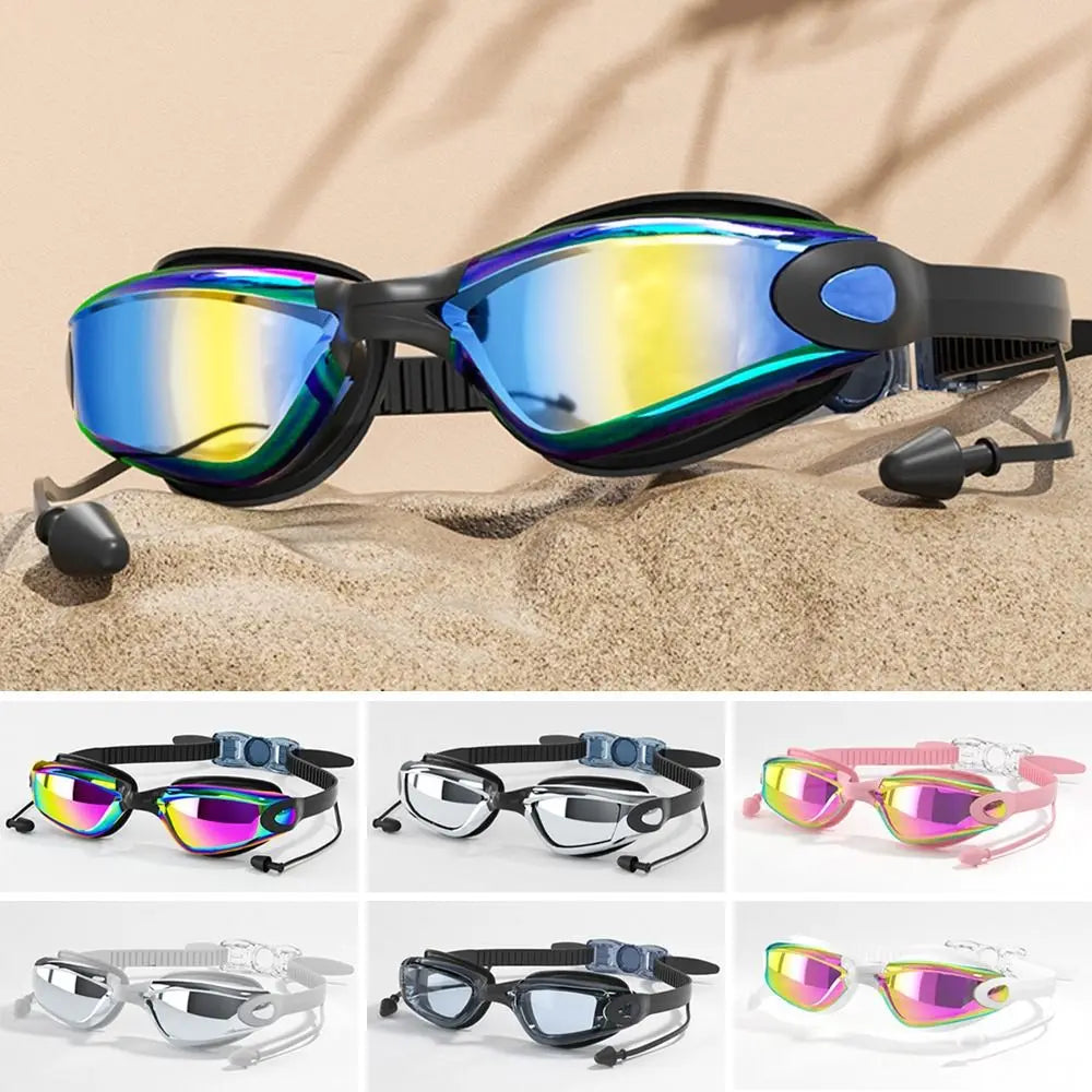 Swimming Goggles Creative HD Summer Waterproof Anti Fog Diving Swim Glasses Silicone Adjustable Swim Eyewear Men Women