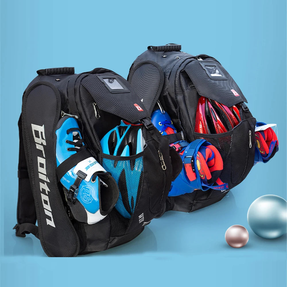 Professional Skate Backpack Inline Speed Skate Bag Black Blue Rose S L Roller Skating Bag for 3X110mm 4X100mm 4X110mm Wheel Room
