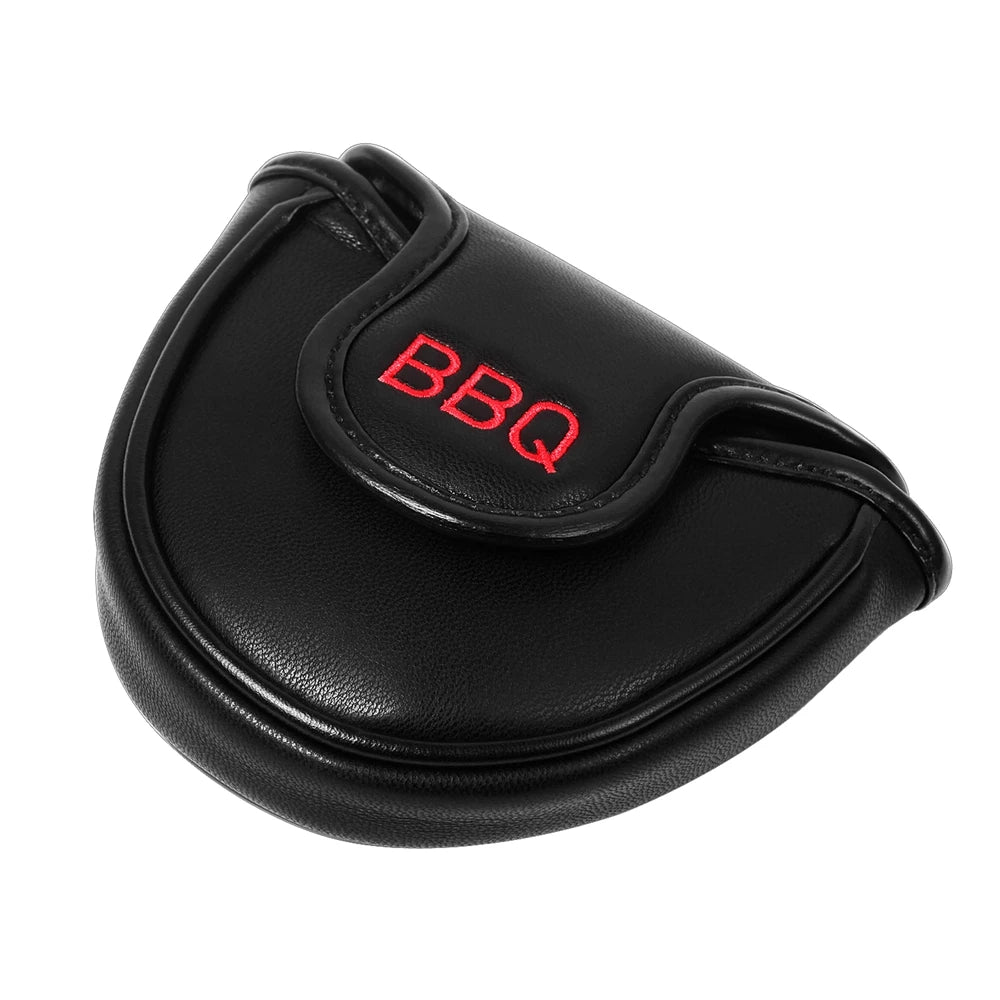 Black PU Leather Magnetic Closure BBQ Design Golf Mallet Putter Headcover Covers