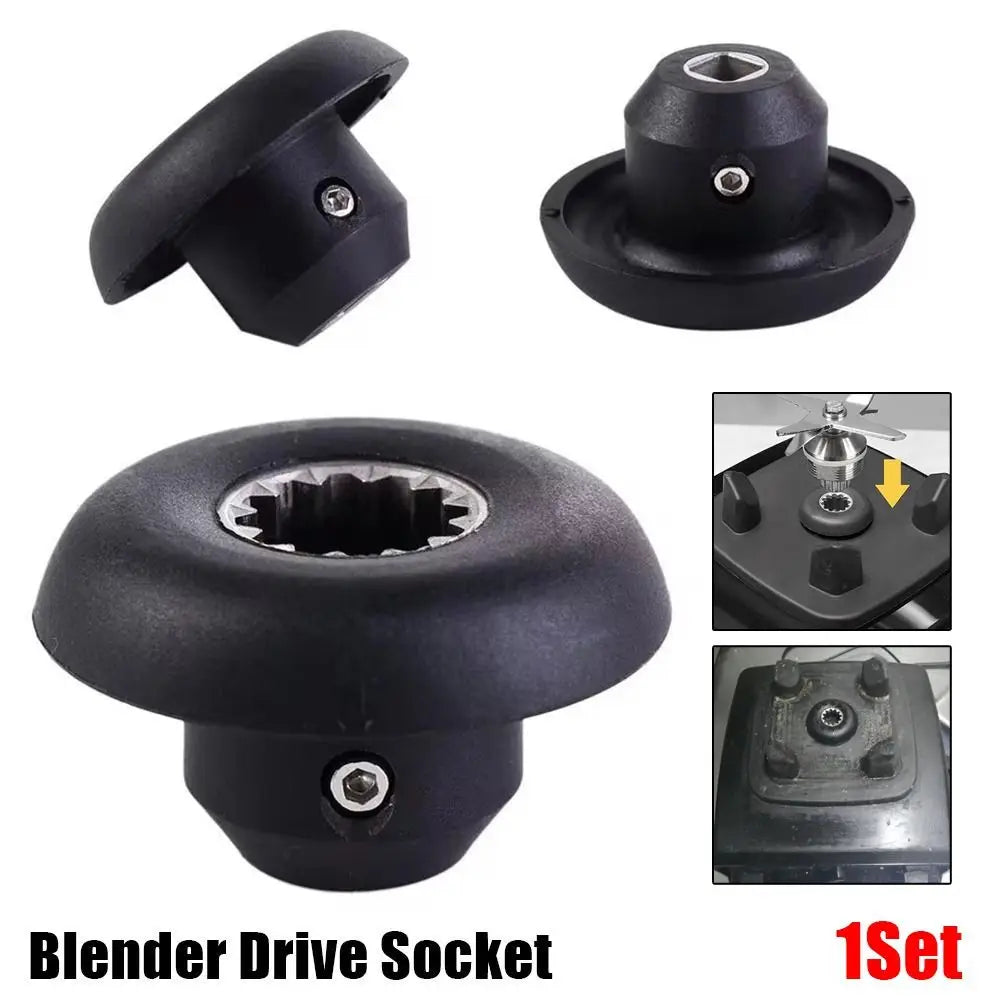 1Set Mushroom Head Connector Blender Drive Socket Black Universal Blender Spare Parts with Wrench Screw for Vitamix Blender
