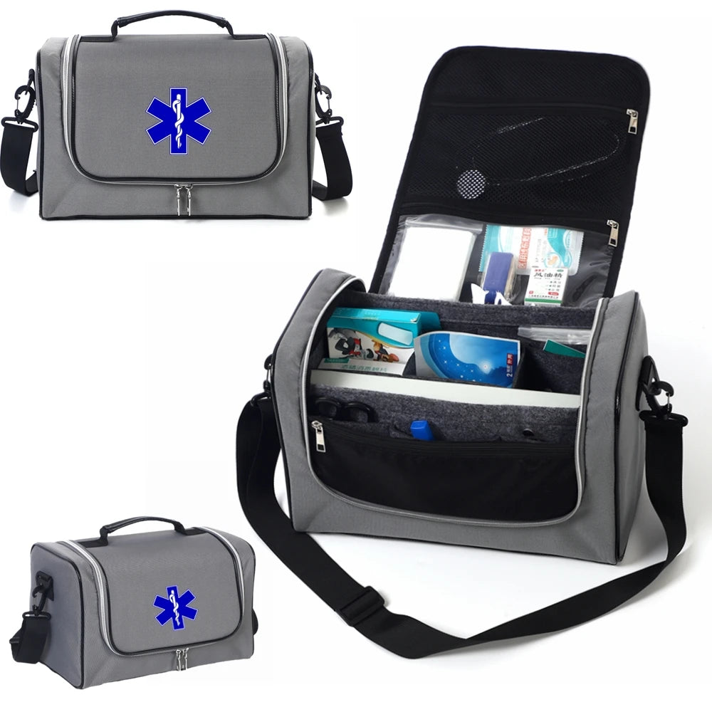 2 PCS Set Waterproof First Aid Kit Bag,Medical Bag Travel Outdoor,Medicine Bag,Nurses Storage Bag,Doctor Bag with Shoulder Strap
