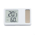 E56E Thermometers Hygrometer Solar Powered Desktop Temperature Humidity Meter Gauge