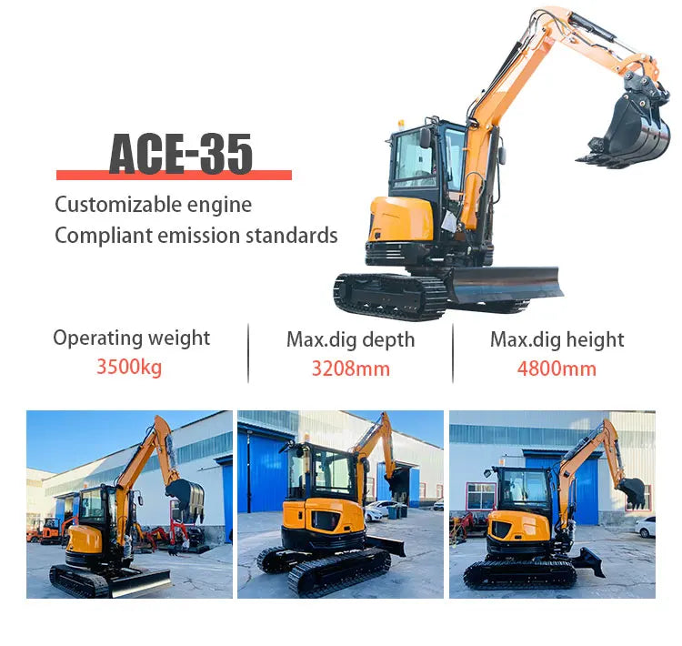 Epa Kubota Mini Excavator 2 Ton Free Shipping Mini Digger Farm Small Excavator Mini Bagger Home Excavators with Customized Color