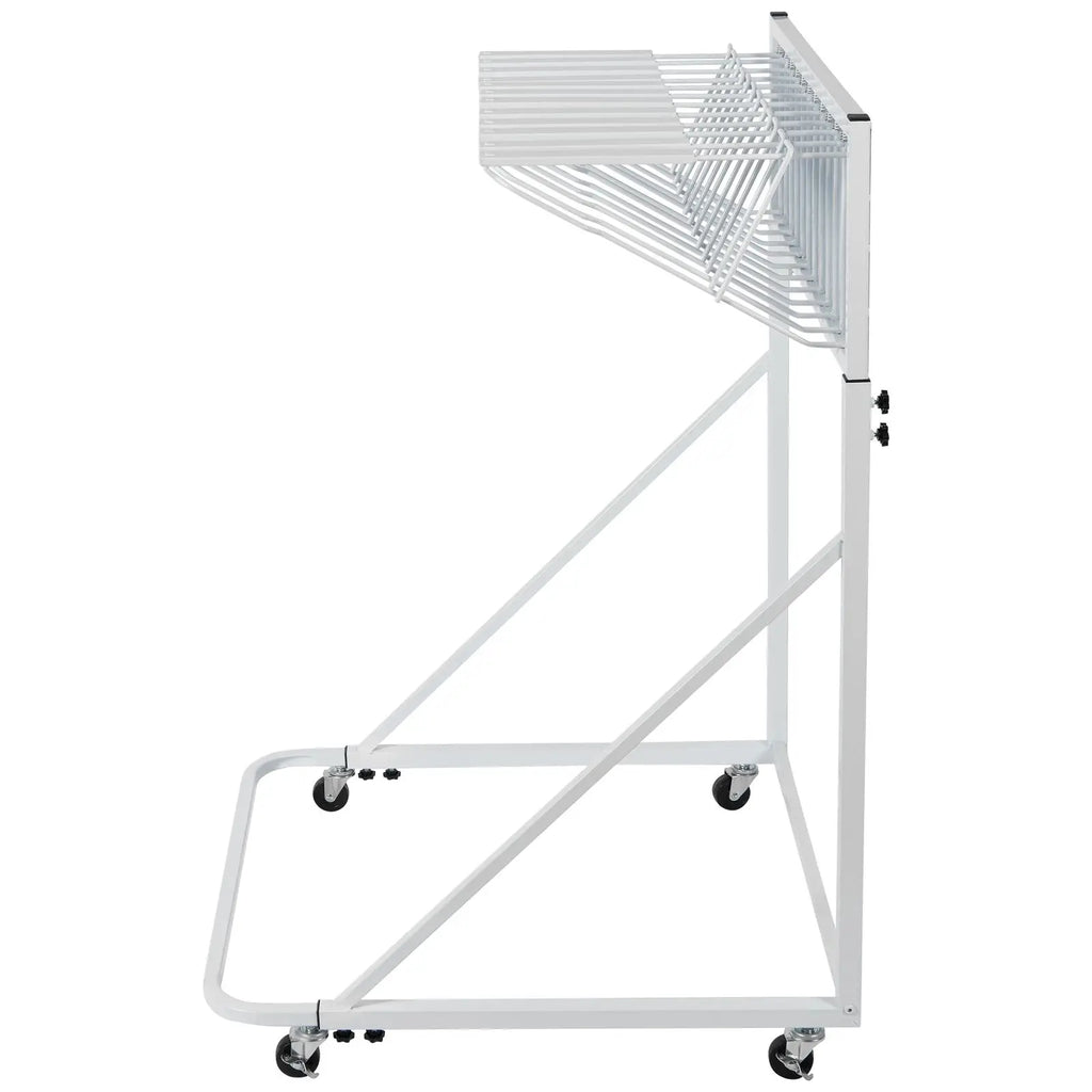 Adjustable Height Mobile Blueprint Storage Rack with 12 Pivot Brackets Plan Holder and Poster Holder for Office Furniture