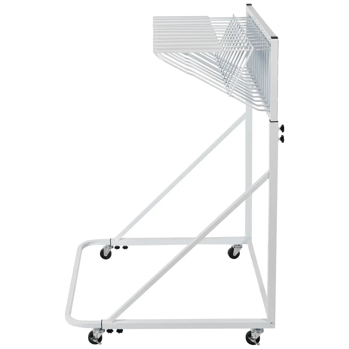 Adjustable Height Mobile Blueprint Storage Rack with 12 Pivot Brackets Plan Holder and Poster Holder for Office Furniture