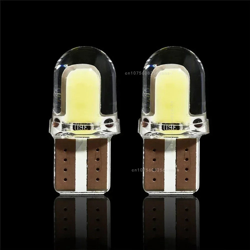 10pcs Car Interior Lamps T10 194 168 W5W COB 4 SMD LED CANBUS Silica Bright White Clearance License Light Bulbs Car Lights