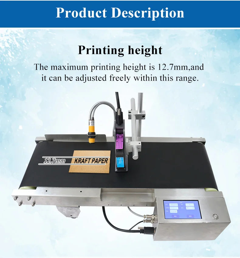 Conveyor Printer Integrated Machine 2 In 1 Using 600DPI Exp Mfg Date Coding Machine Smart TIJ Inline Printer
