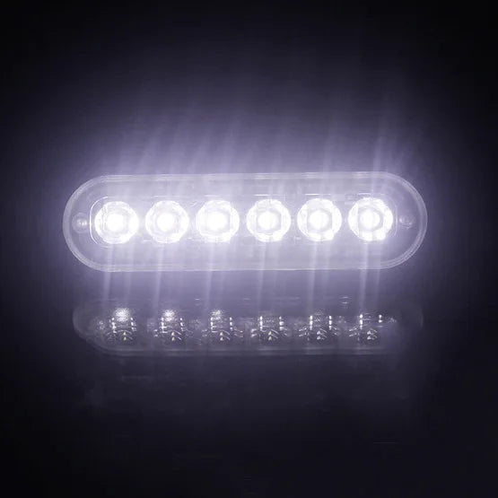 2pcs 12V-24V Fog Lights LED Work Light Flood Light Off-Road Car External Lights White 6 SMD LED Indicator Light Tail Rear Lamps