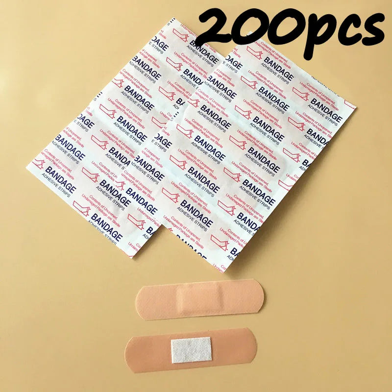 100-600pcs Breathable Band Aid Waterproof Bandage First Aid Wound Dressing Medical Tape Wound Plaster Emergency Kits Bandaids