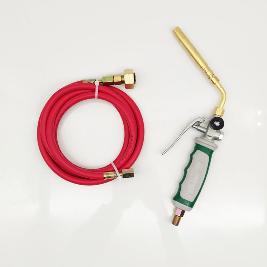 Germany Style MAPP Soldering Torches Double Switch Portable Liquefied Gas Burner Spiral Flame with 1.6m Rubber Hose for Barbecue