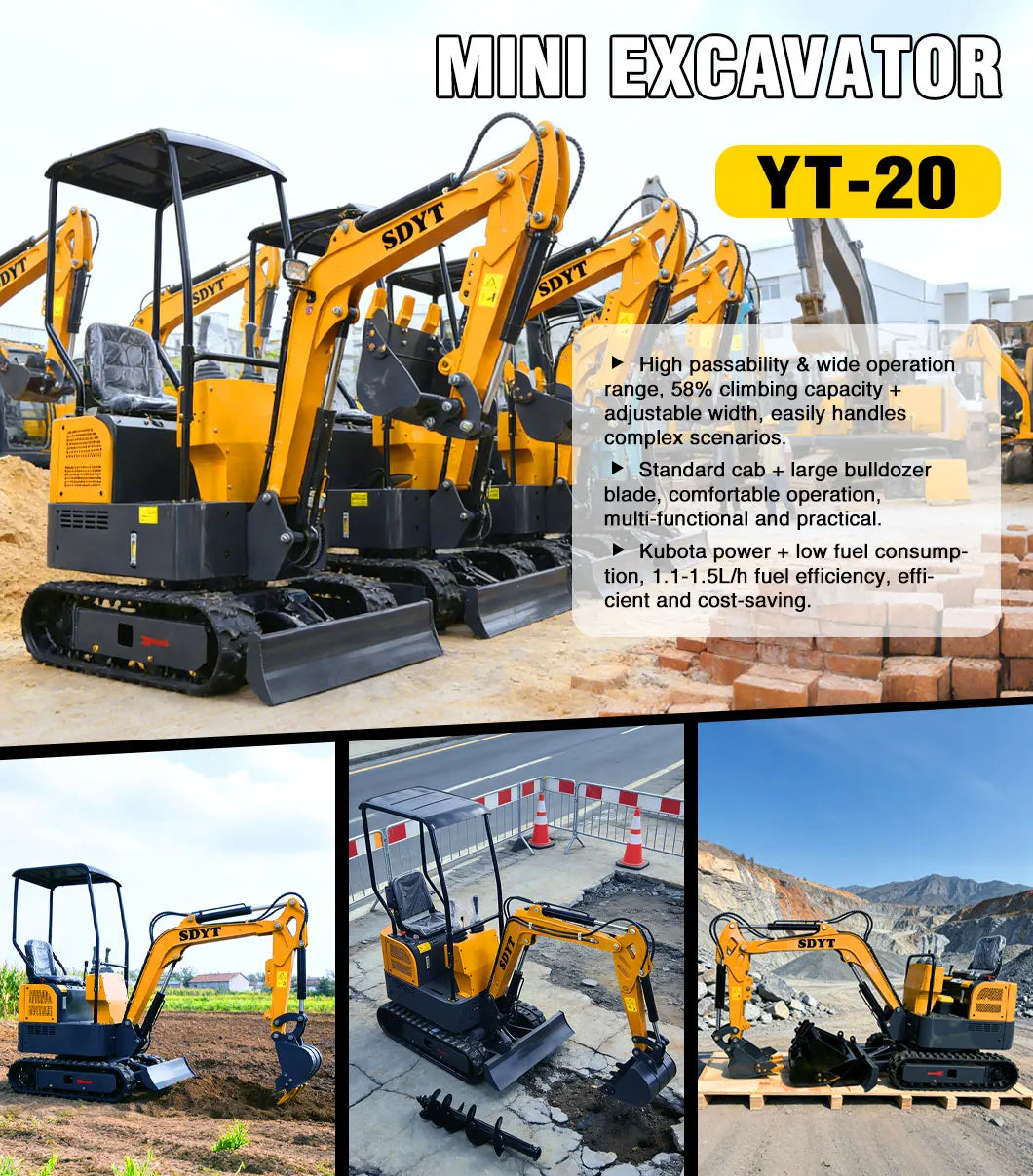 2026 Mini Excavator 2.0 Ton Small Excavator Small Digger Use For Family Farm And Garden Work In China Customized
