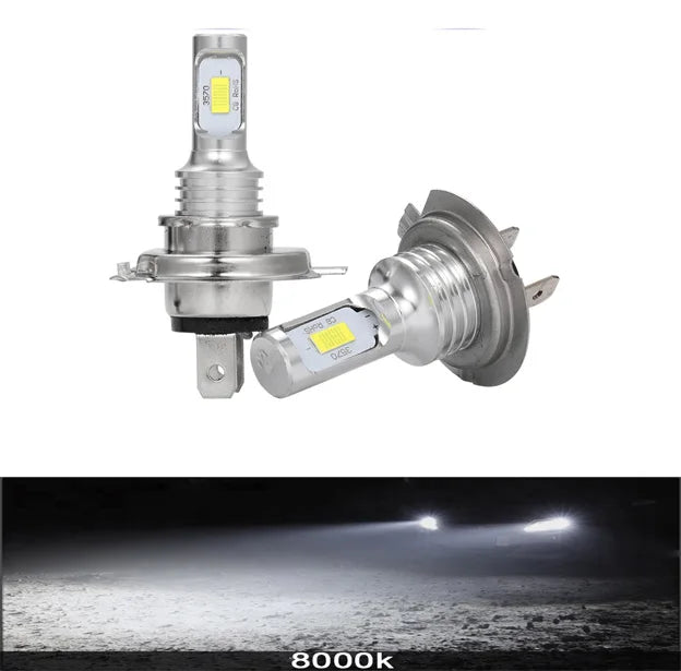 2Pcs H7 H4 LED Car Headlight H11 H8 H9 H1 H3 Car Fog Light Bulbs 9005 9006 Hb3 Hb4 Auto Driving Running Lamps 80W 12V 24V White