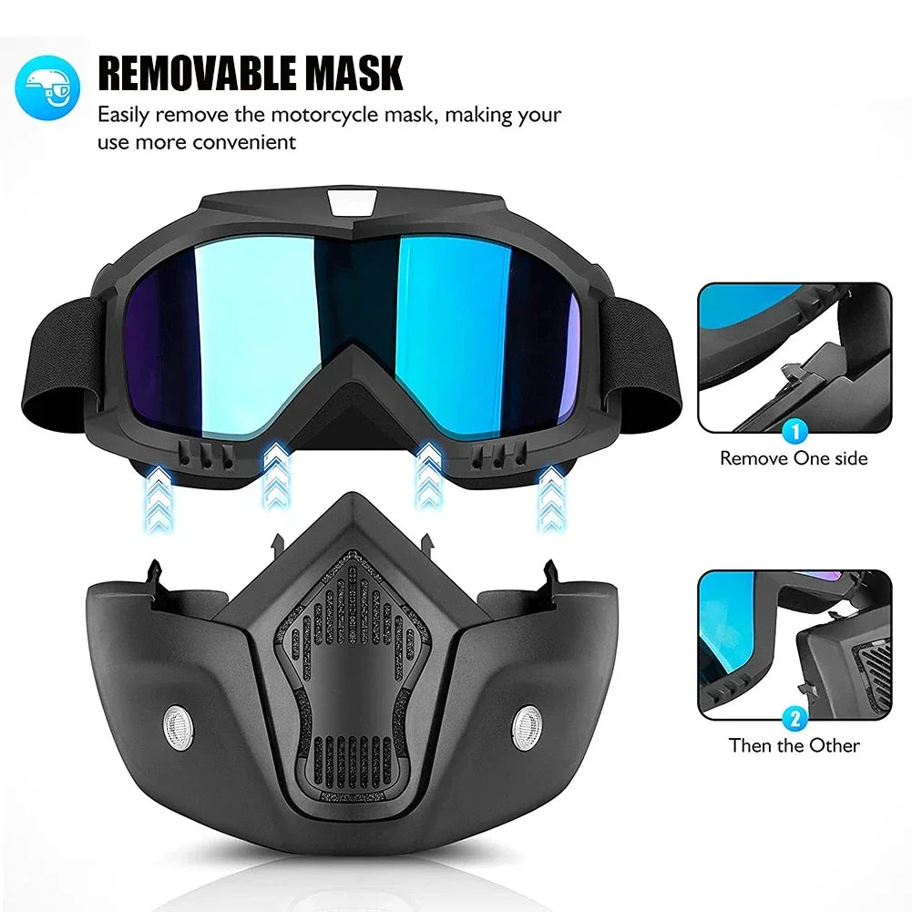 Goggles Full Face Hd Transparent Fog-proof Sand-proof Electric Welding Protective Glasses Versatile Breath-proof Windproof Mask