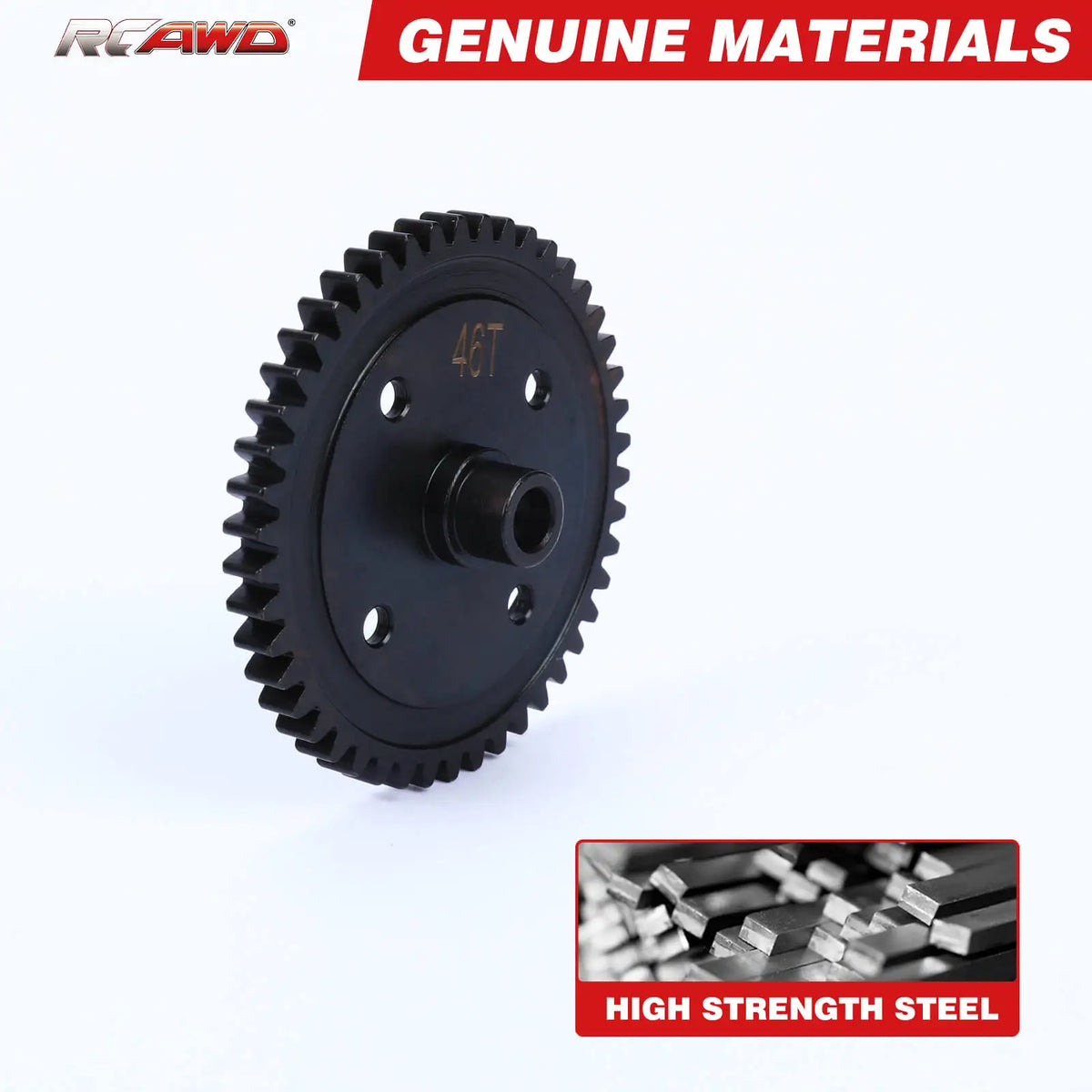 RCAWD Steel 46T Spur Gear for Arrma 1/7 FELONY FIRETEAM INFRACTION 6S 1/8 TYPHON 6s upgrades parts #ARA310939