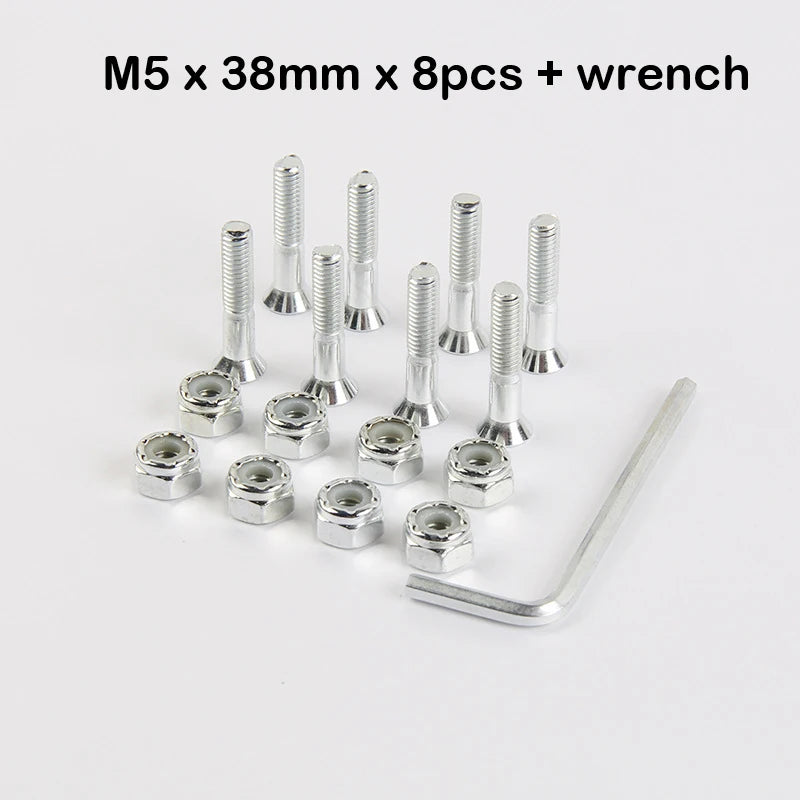 Skateboard Trucks Screws M5x25/29/32/38/44/50mm Mounting Bolts Anti-rust Durable Bridge Nails Nuts Skateboard Truck Wheel Repair