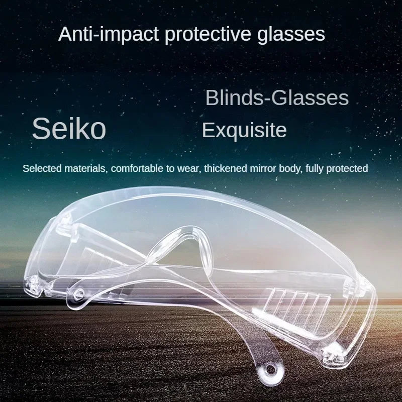 Blinds Goggles Splashproof Industrial Impact Resistant Anti-fog Waterproof Beads Cycling Safety Goggles Safety Protection Clear