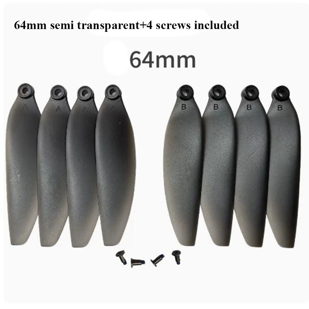 Universal Folding Propeller Blades Plastic 64mm/70mm Remote Control Drone Parts Black Quadcopter Spare Blade