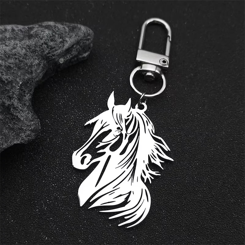 Hollow Horse Head Pendant Necklace for Women Men Stainless Steel Gold Silver Color Animal Chain Necklaces Gift Jewelry collar