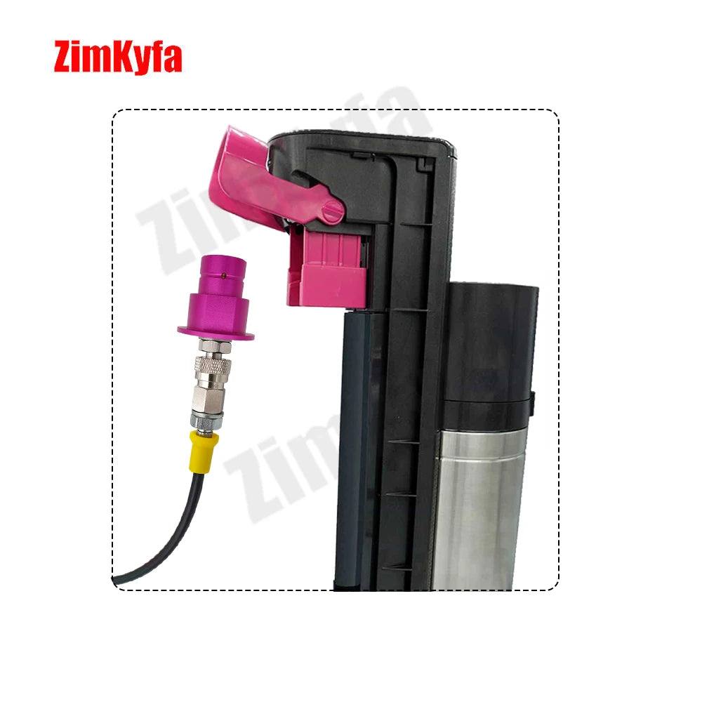 External CO2 Source Tank Hose Adapter Adaptor for Sodastream Soda Water Machine Replace 60L Quick Connect Pink Cylinder