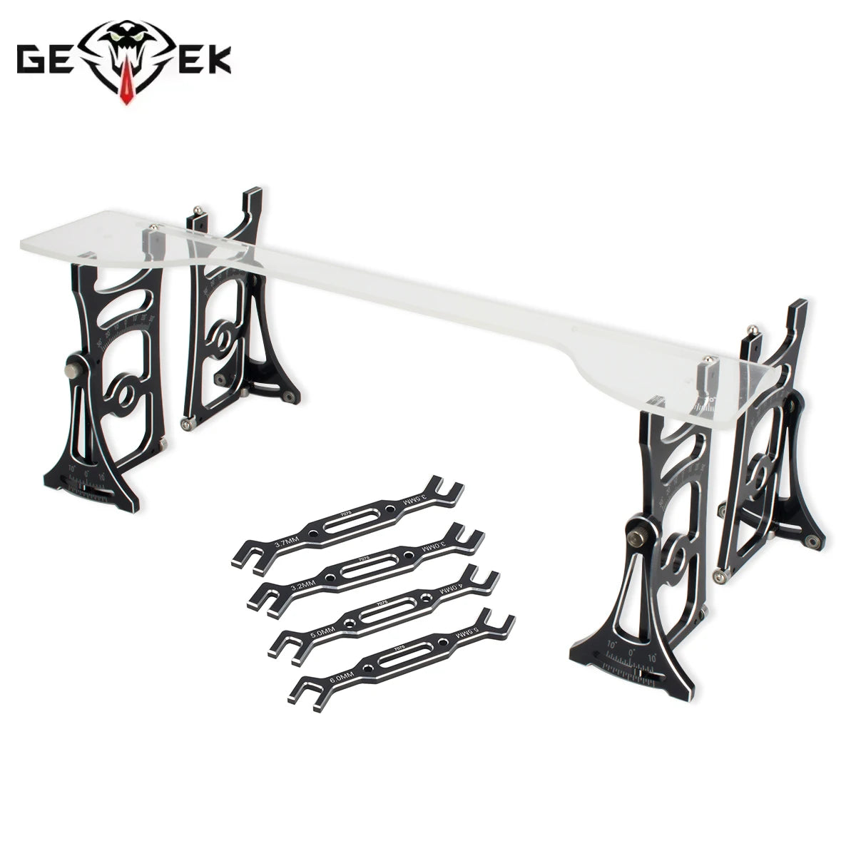 1Set Aluminum Chassis Setup System Measuring Tool With Ruler Wrench for Trxs 1/8 Rally Short Truck 1/7 Electric Off-road Car