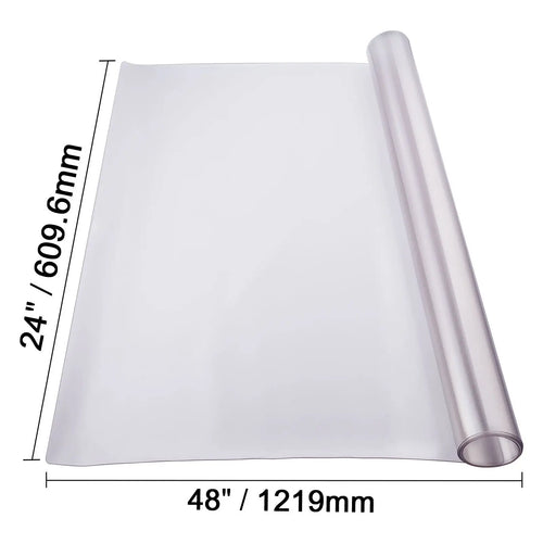 24 X 48 Inch Frosted PVC Desk Mat 1.5 mm Thick Plastic Table Cover Waterproof Easy Cleaning Rectangular Table Protector
