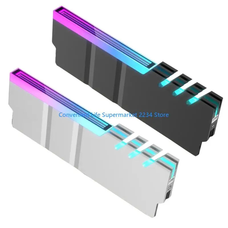 Enhances Heat Dissipation Memory Coolers Aluminum Alloy Compatible DDR4 DDR5 5V ARGB Lighting Toolless Design Low Noise