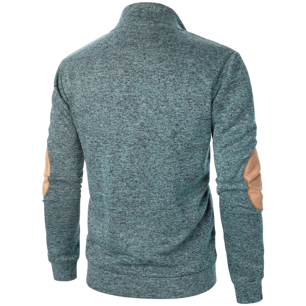 Autumn and winter men's stand collar long sleeve casual knitted sweater top