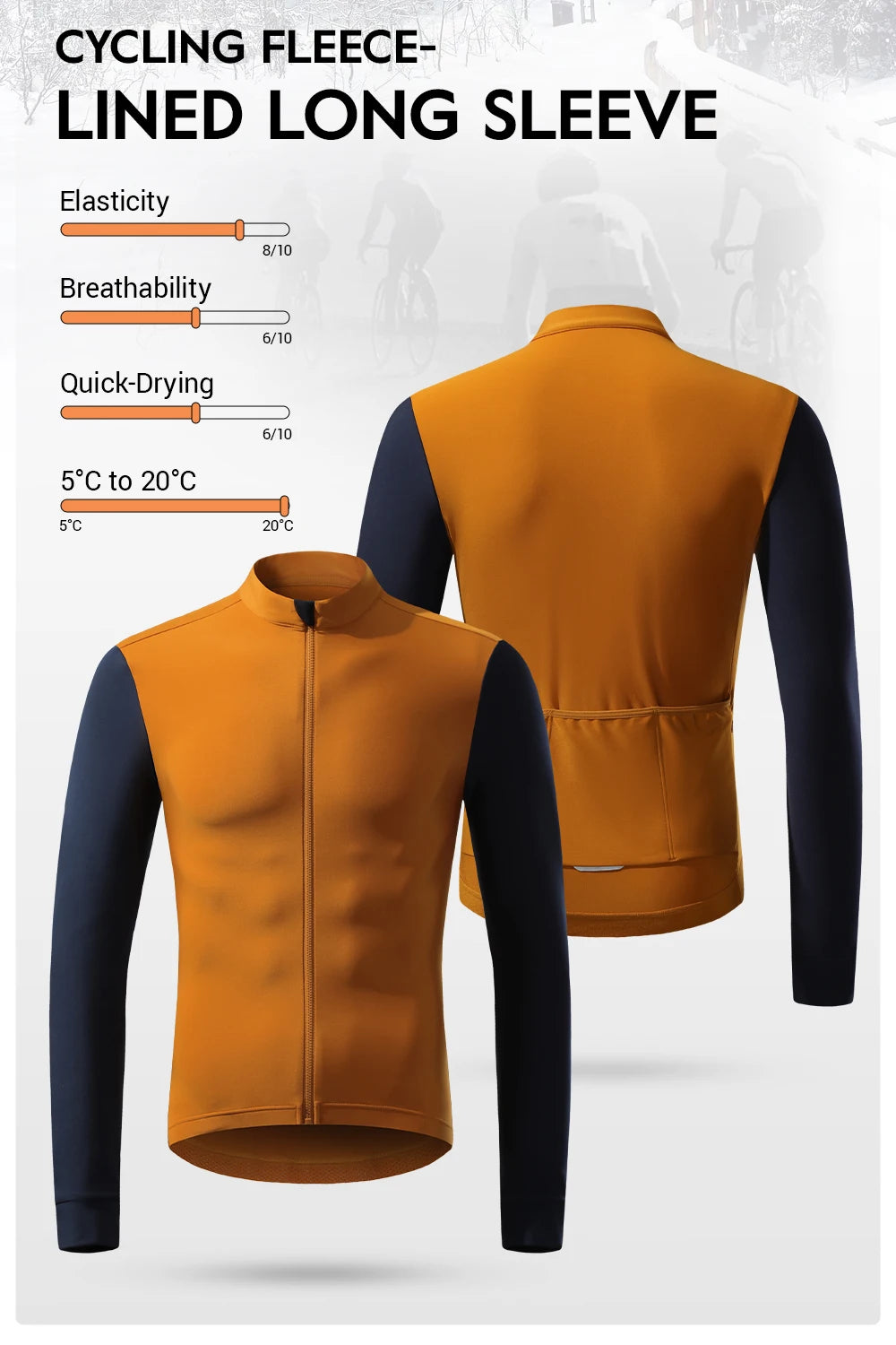 ZRSE Cycling Jersey Maillot Winter Windproof Bike Clothing Cycling Long Sleeve Windbreaker Waterproof MTB Bicycle Fleece Warm