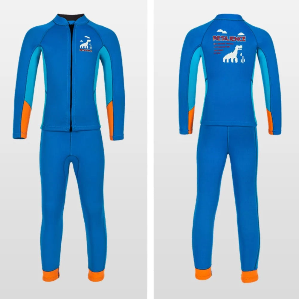 Kids Wetsuit Pants Top Jacket For Boy Toddler Youth Children's Wet Suit Surf Suits Neoprene 2.5mm Front Zipper Swimsuit